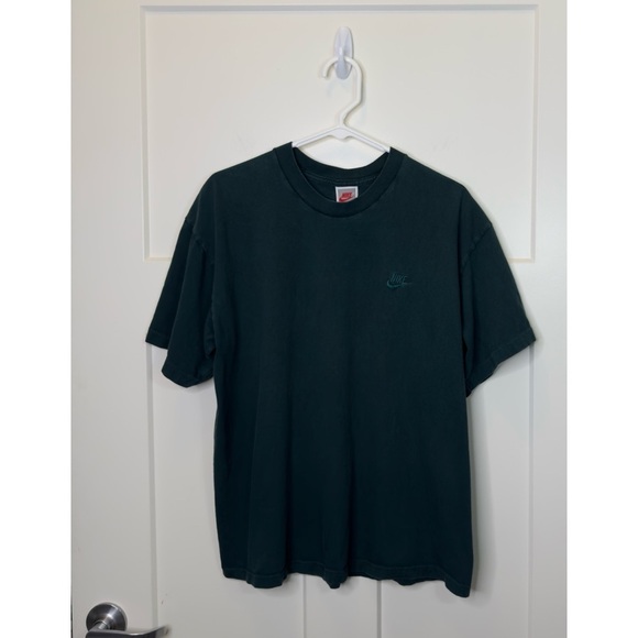Vintage Nike Air Grey Tag 90s Vintage Forest Green Single Stitch T Shirt - Picture 1 of 4